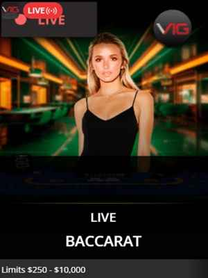 live baccarat table